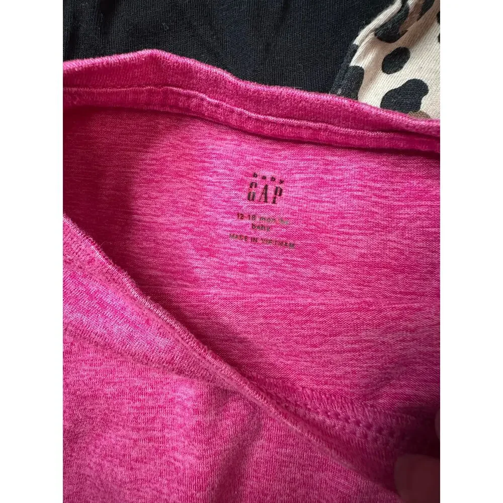 Girls Long Sleeve Shirts - Set of 3, Children's Place, Gap - Size 12-18 Months